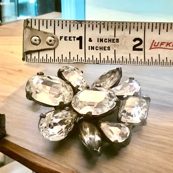 Eisenberg Original Vintage Fur Clip Rhinestone Brooch As Is - Picture 12 of 12